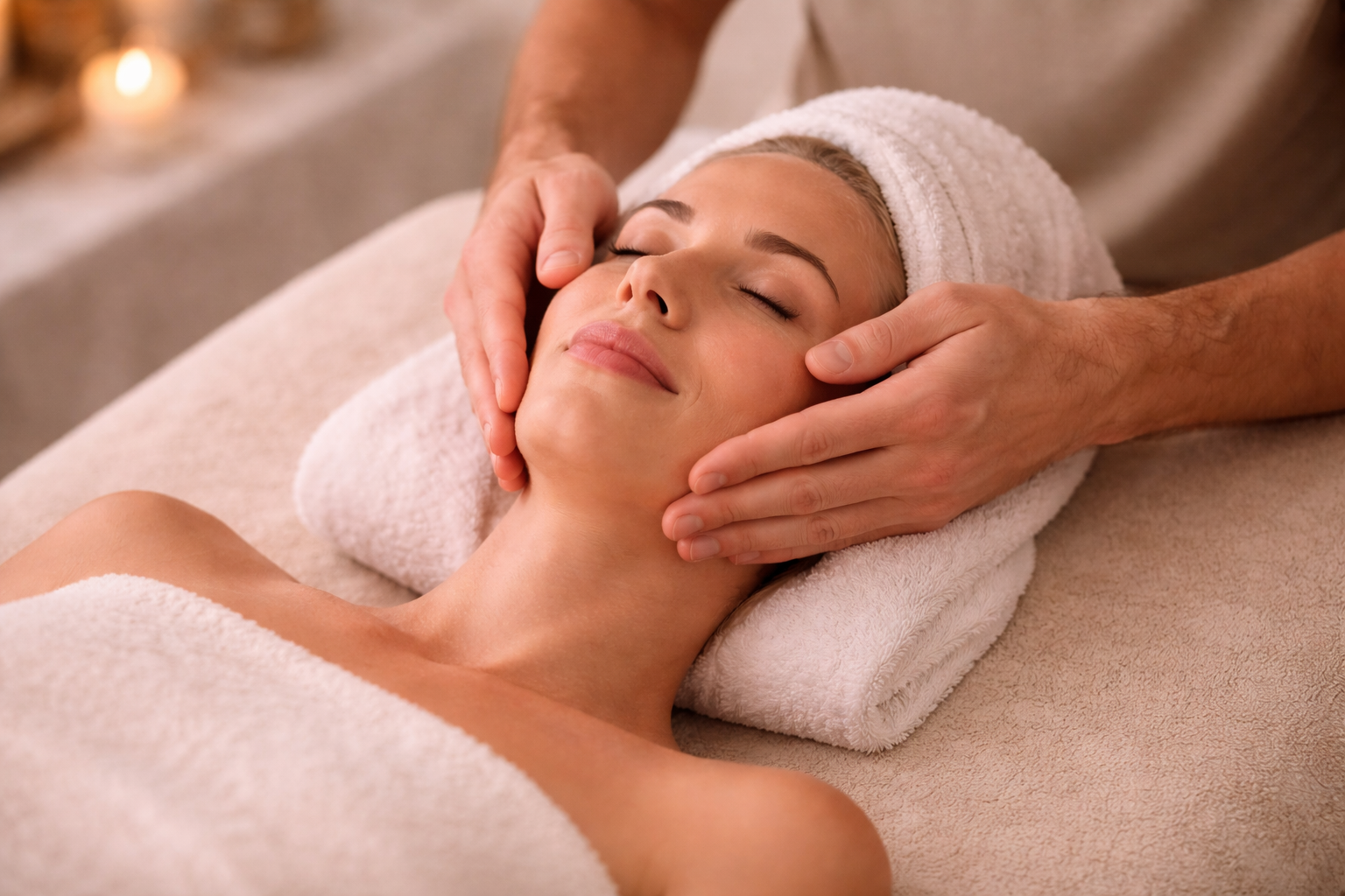 Gesichts- und Kopfmassage